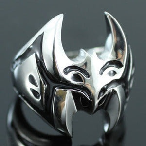 Biker Skull Claw Stainless Steel Mens Ring
