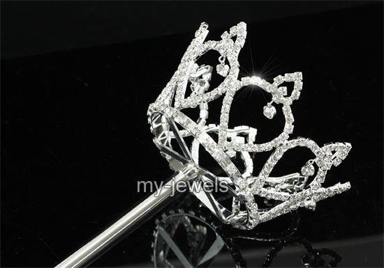 Women / Girl Scepter Magic Wand Princess Heart Silver Costumes Party