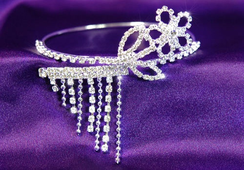 Prom Flower Crystal Upper Arm Bracelet / Armlet