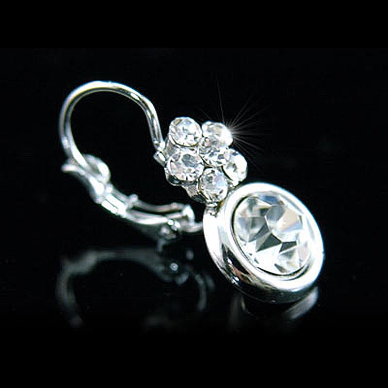 2.5 Carat Flower Earrings Use Austrian Crystal