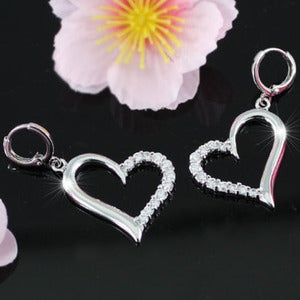 Bridal / Fashion Heart Cubic Zirconias Earrings