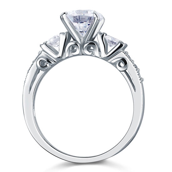 Vintage Style 1.25 Carat Simulated Diamond Solid 925 Sterling Silver Wedding Engagement Ring Xfr8079 - Size 9