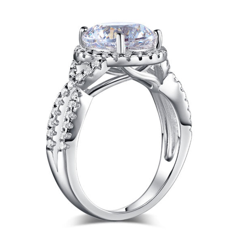 3 Carat Simulated Diamond 925 Sterling Silver Wedding Engagement Luxury Ring Promise Anniversary Xfr8243