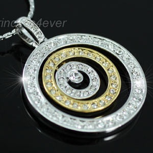 Designer Circles Necklace Use Austrian Crystal