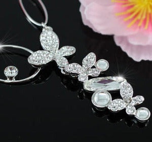 Flower Necklace Use Swarovski Crystal