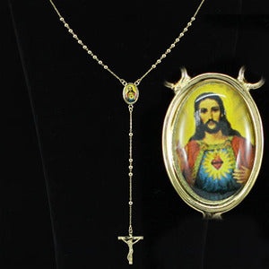 Jesus Dangle Cross Gold Plated " Necklace