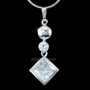 Sparkling 2 Carat Created Diamond Pendant & Necklace