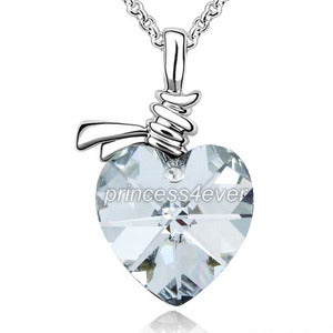 6 Carat Heart Stone Necklace Use Austrian Crystal