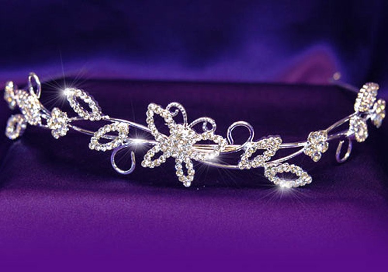Bridal Wedding Crystal Butterfly Headband Tiara