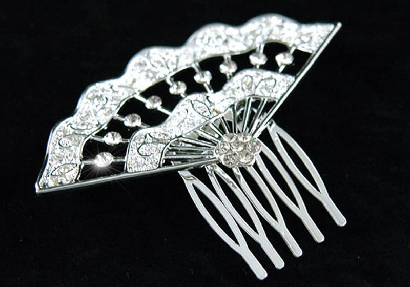 Bridal Wedding Prom Crystal Side / Back Hair Comb