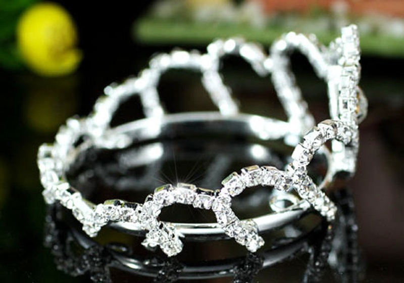 Bridal Crystal Toddler Baby Full Circle Round Super Mini Crown