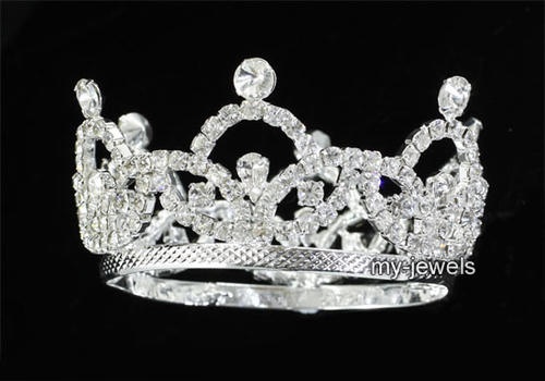 Newborn Baby Mini Tiara Crown Photo Prop Crystal Full Circle Round