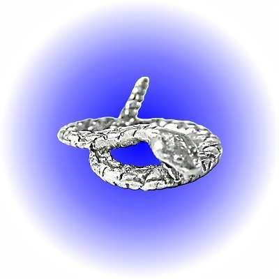 Coiled Rattle Snake Pewter Figurine - Lead Free