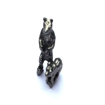 Standing Bear With Club Pewter Figurine - Lead Free