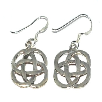 Sterling Silver Celtic Knotted Riddle Dangle Earring