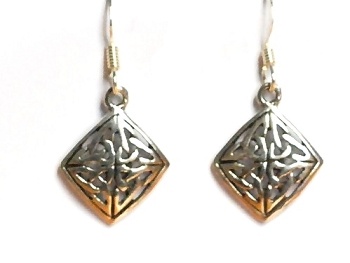 Sterling Silver Celtic Knotted Filigree Dangle Earring