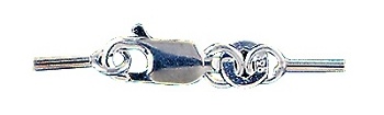 Sterling Silver Crimp Set With 9 Mm Lobster Claw And Id Findings
