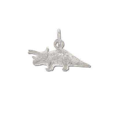 925 Sterling 3-D Triceratops Dinosaur Pendant