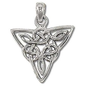Sterling Silver Celtic Riddled Knot Triangle