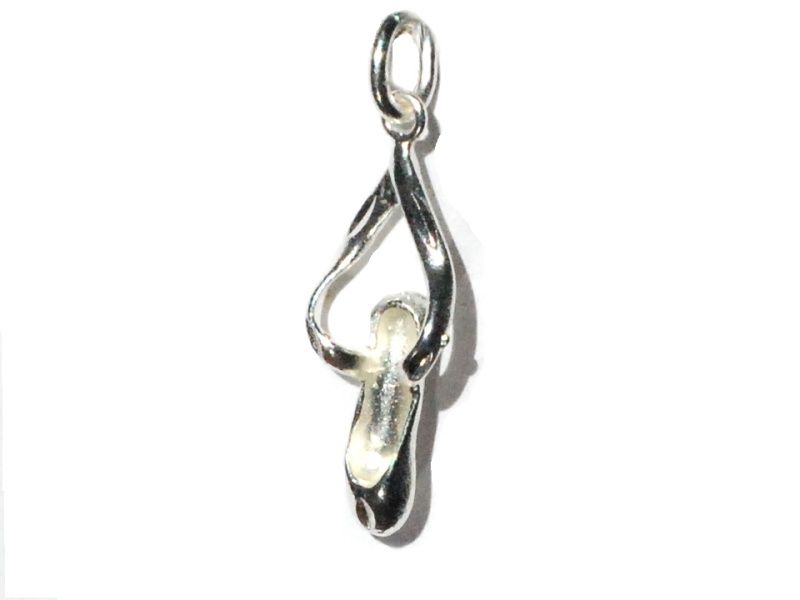 Sterling Silver Ballerina Dance Slipper Pendant
