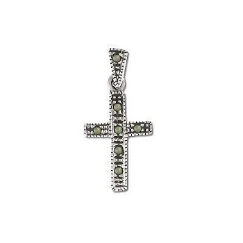 Sterling Silver Marcasite Cross Pendant