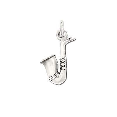 Sterling Silver Saxophone Charm Pendant