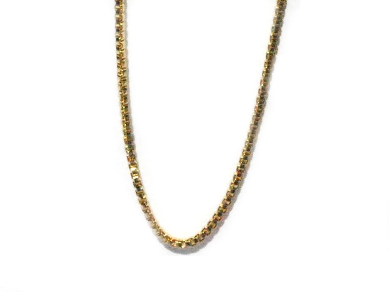 925 Sterling Silver Vermeil 18 Inch 1.2 Mm Box Neck Chain Necklace