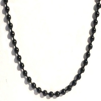 Black Stainless Steel 36 Inch 2Mm Ball Link Neck Chain Necklace