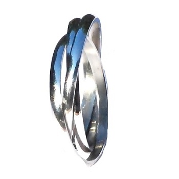 Men's 316L Stainless Steel Triple Interwoven Rings Band