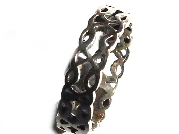 Sterling Silver Celtic Double Loop Knot Band Ring