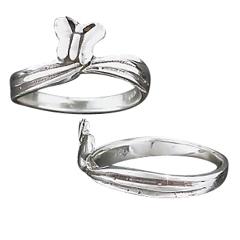 Sterling Silver Butterfly Flutter Ring