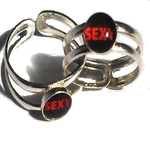Sterling Silver Adjustable Sexy Logo Toe Ring