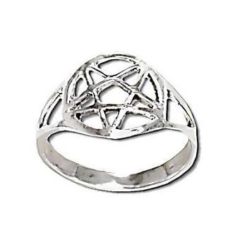 925 Sterling Silver Pentagram Ring
