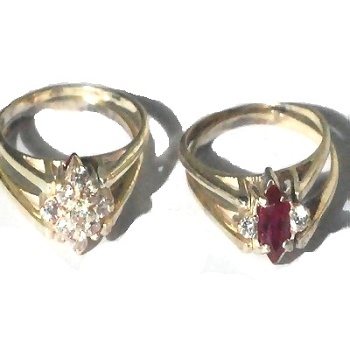 Sterling Silver Cz Cubic Zirconia 2 In 1 Reversible Flip Rings