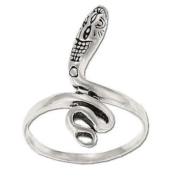 Sterling Silver Men's Snake Ring