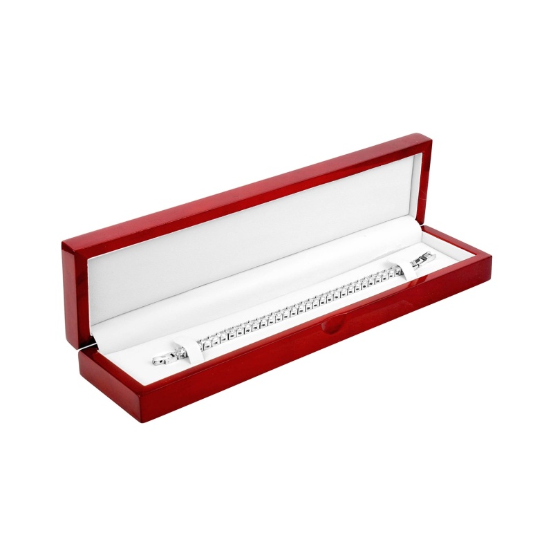 High Shine Mahogany Color Wooden Bracelet Box