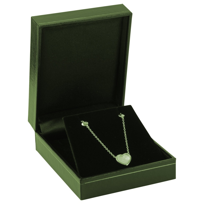 Paper Covered Large Pendant Box With Gold Accent