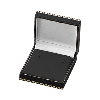 Leatherette Hoop Earring Box With Matching Insert And White Window