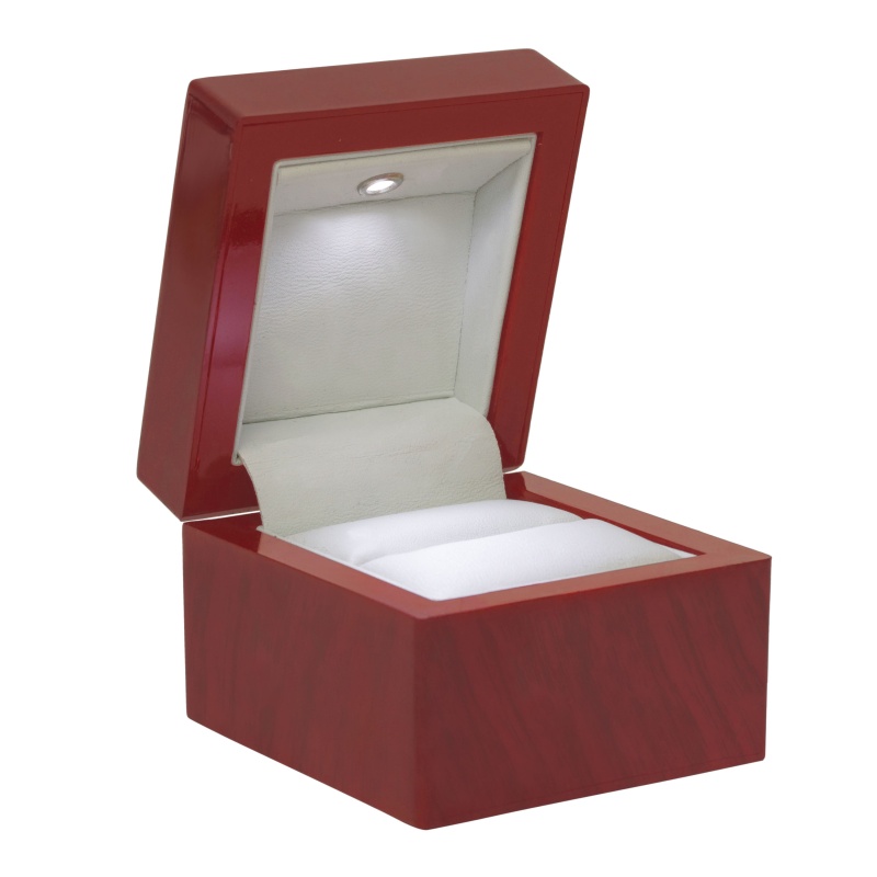 Mahogany Led Ring Box