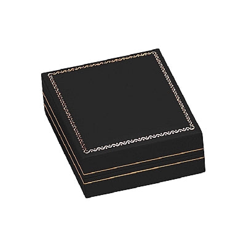 Paper Covered Large Pendant Box With Gold Accent - Reversible Pad