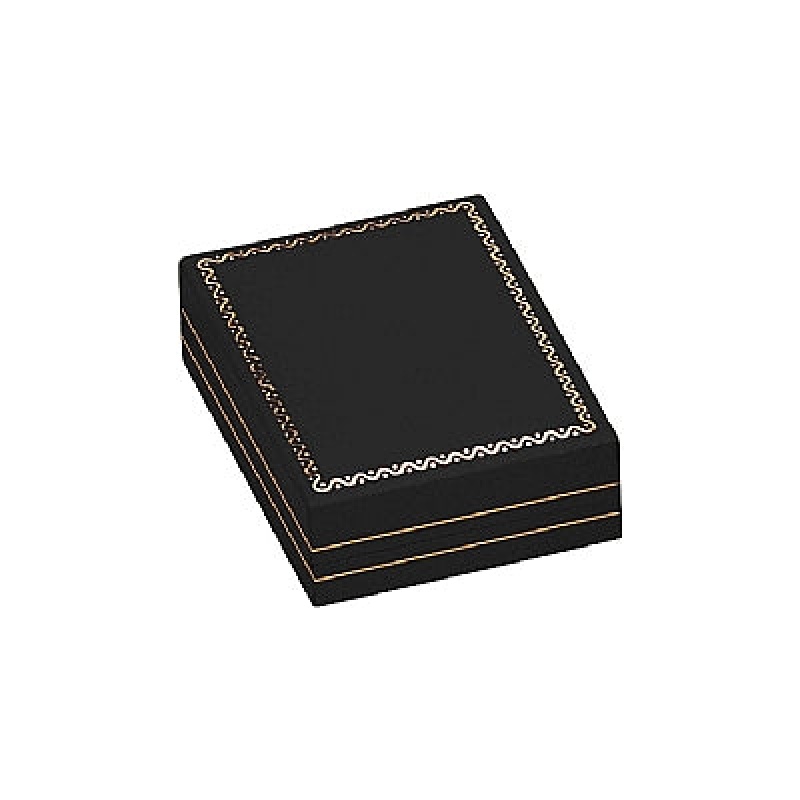 Paper Covered Pendant Box With Gold Accent - Reversible Pad