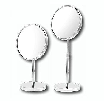 Chrome Extension Mirror 10X - True Image - 8" Dia X 14"-19.25"