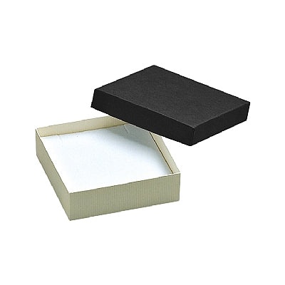 Ribbed Paper Covered Pendant Box With Foam Insert