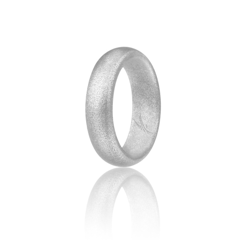Silicone Wedding Ring - Dome Style - Silver By Roq For Women - 6 Mm Ring