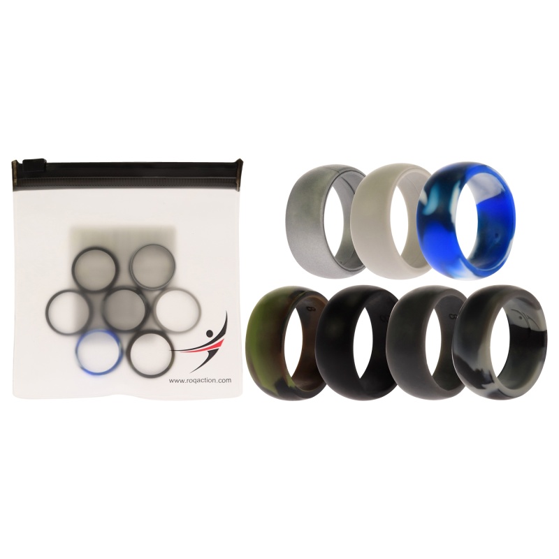 Silicone Wedding Ring Set - Camo By Roq For Men - 7 X 8 Mm Ring