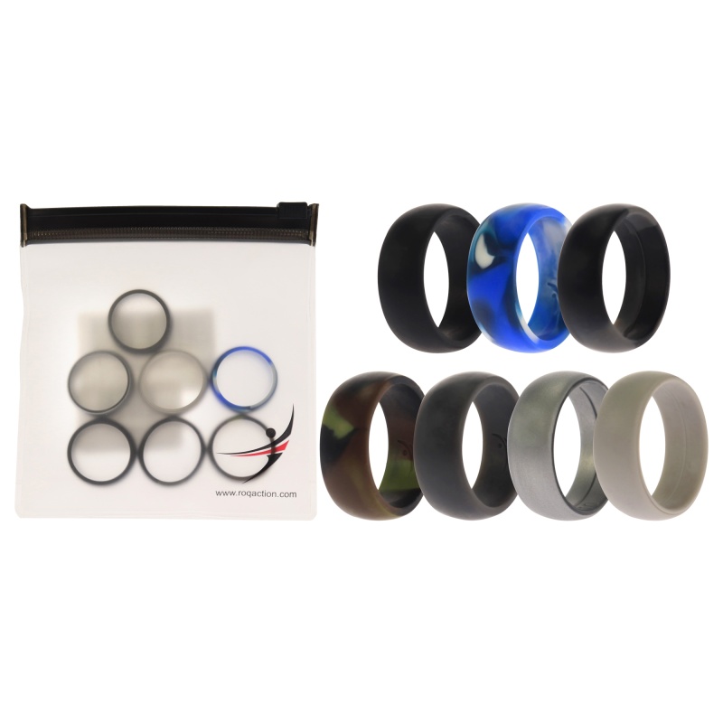 Silicone Wedding Ring Set - Camo By Roq For Men - 7 X 10 Mm Ring