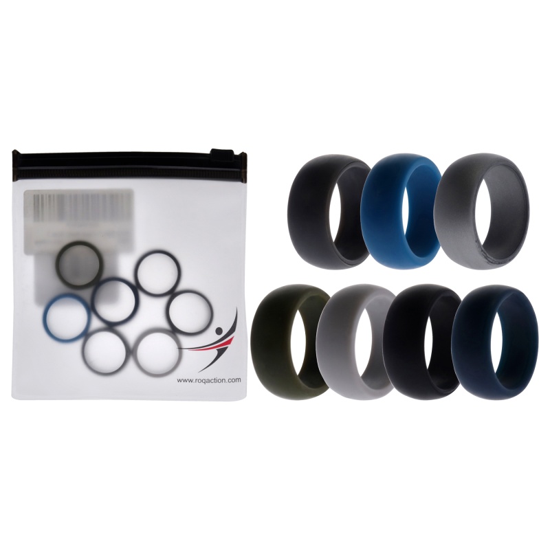 Silicone Wedding Solid Ring Set By Roq For Men - 7 X 7 Mm Ring