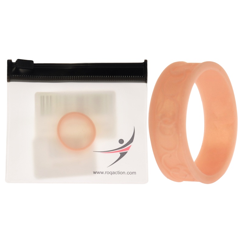 Silicone Wedding Flower Ring - Rose Gold By Roq For Women - 11 Mm Ring