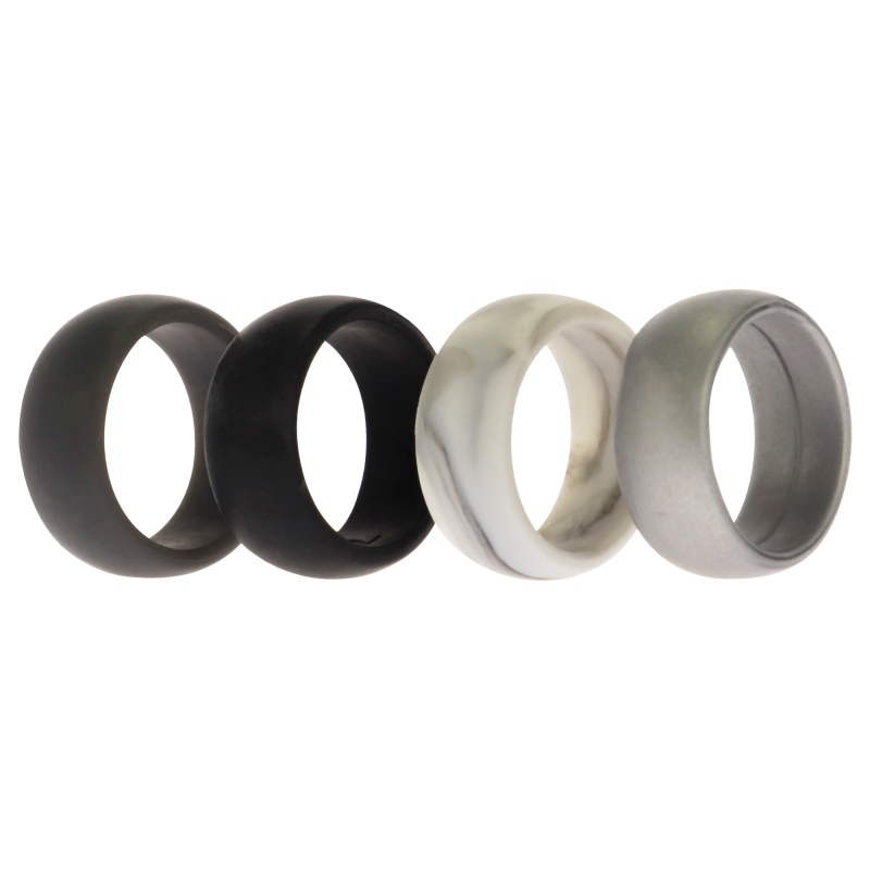 Silicone Wedding Ring Set - Marble By Roq For Men - 4 X 7 Mm Ring