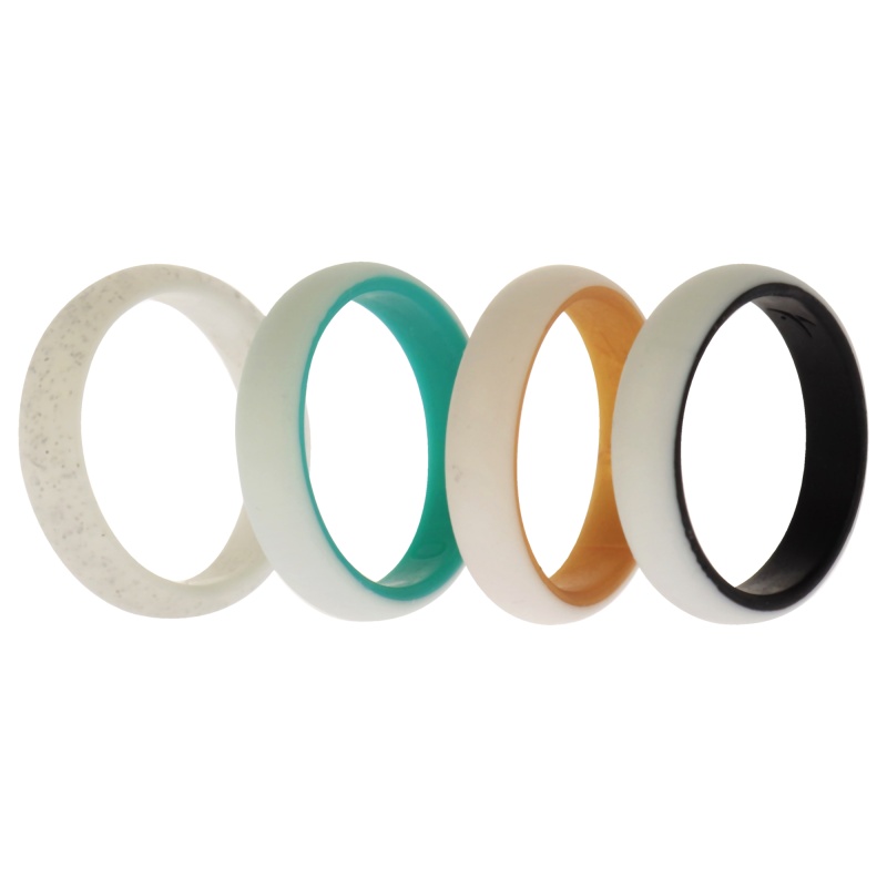 Silicone Wedding 2Layer Ring Set - Bride By Roq For Women - 4 X 10 Mm Ring